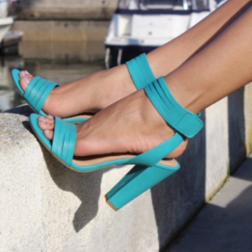 Green sandals